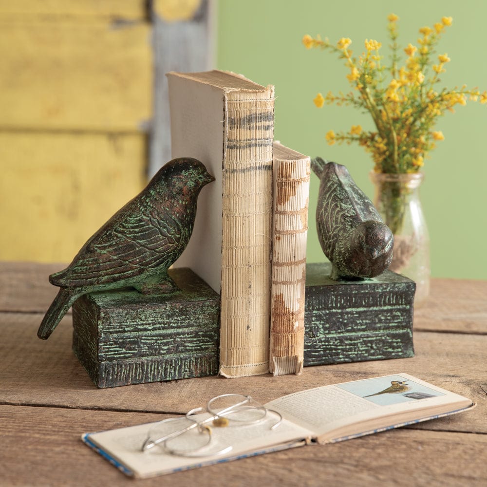 Cast Iron Perched Birds Bookends