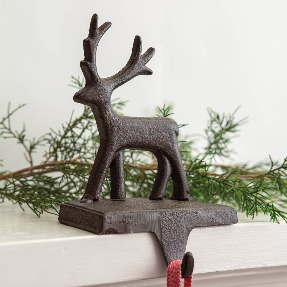 Cast Iron Reindeer Stocking Holder-CTW Home-The Village Merchant