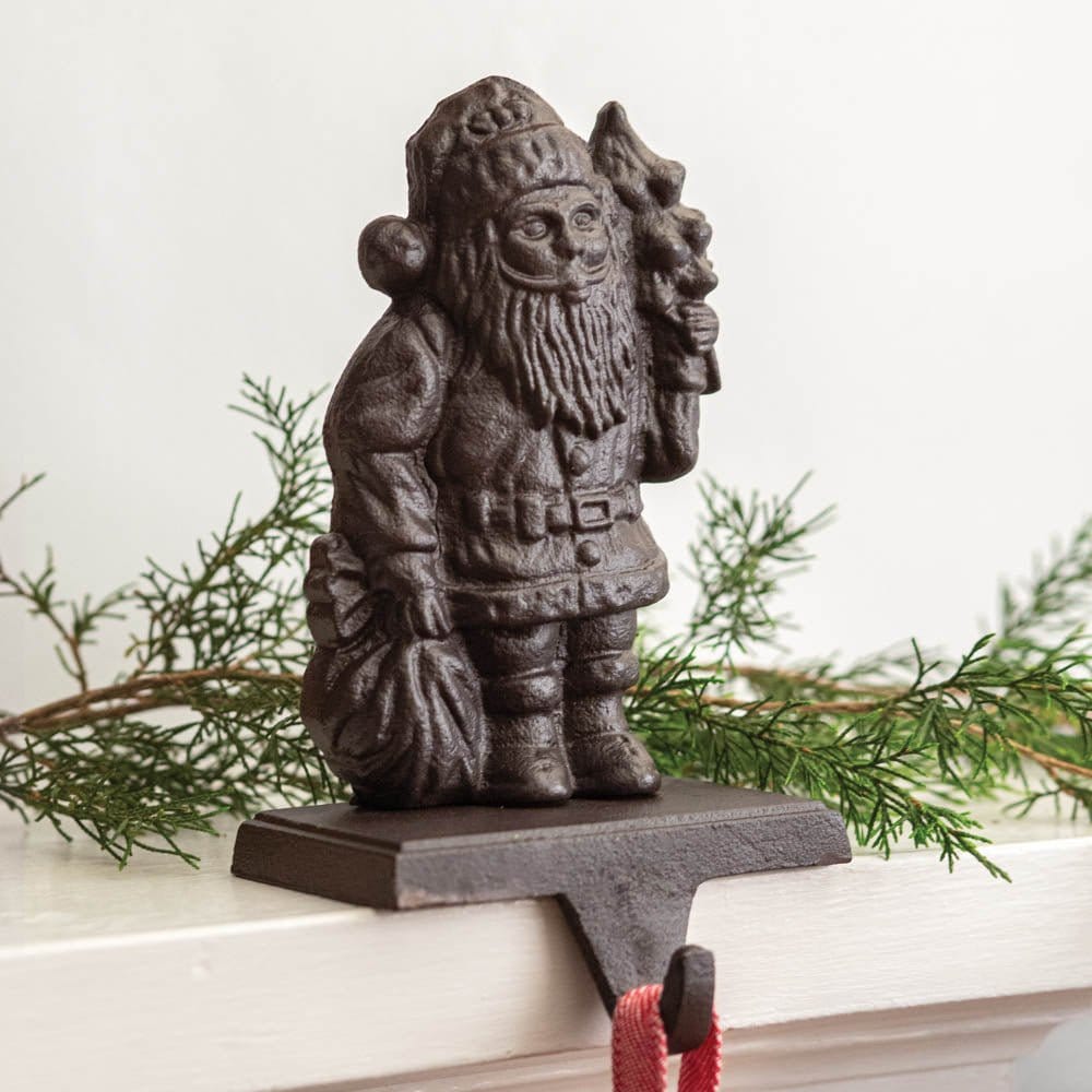 Cast Iron Santa Stocking Holder-CTW Home-The Village Merchant