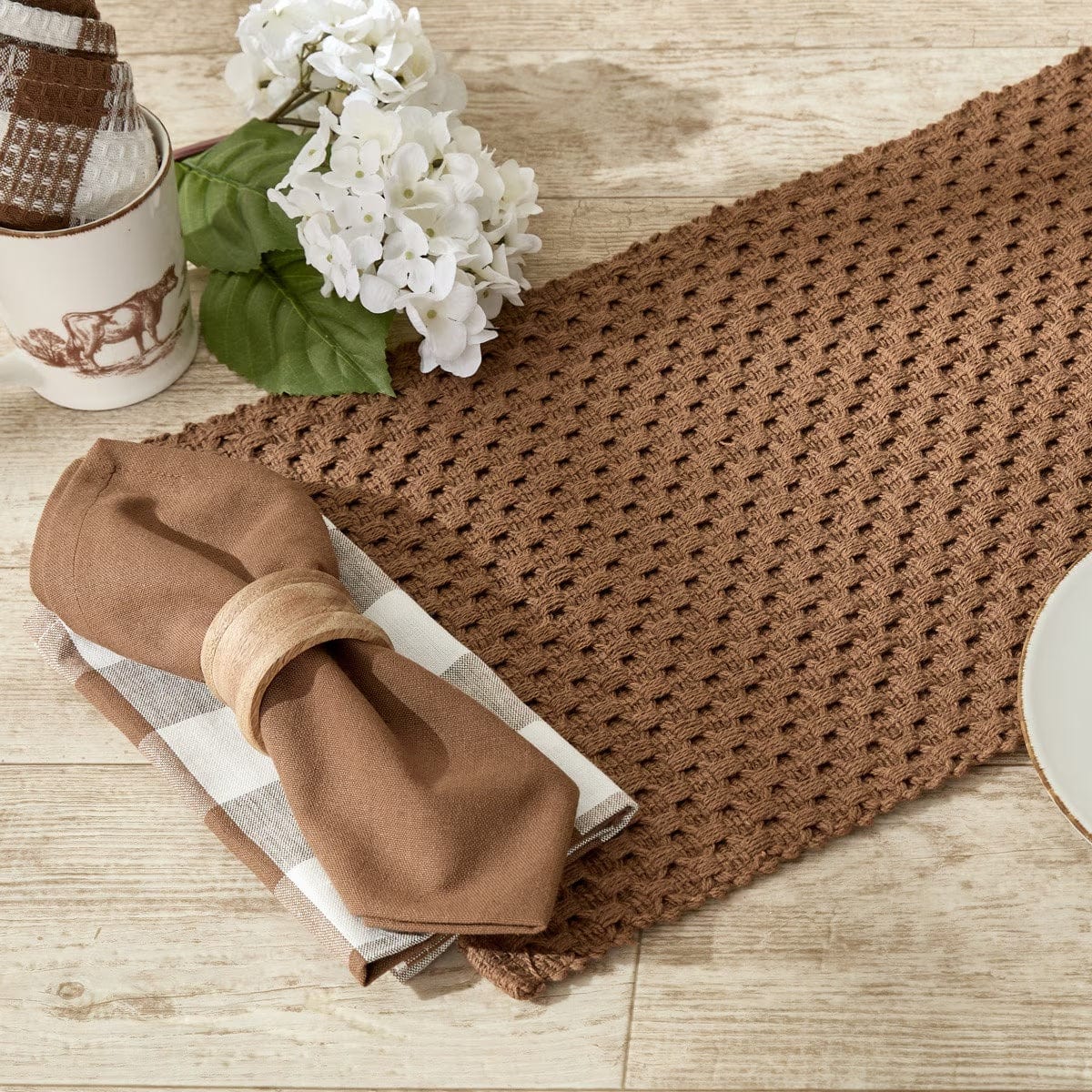 Chadwick in Brown Table Runner 36" Long