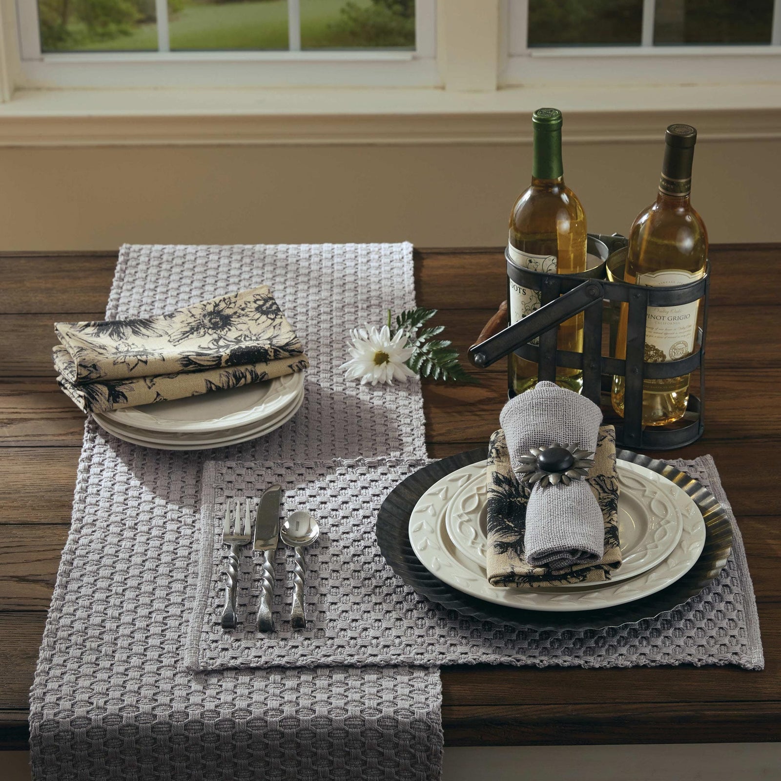 Park Designs Placemat Chadwick In Mist Placemat Set of 2