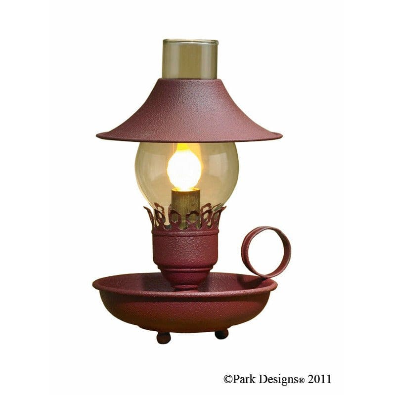 Chamberstick In Red With Shade Table Lamp-Park Designs-The Village Merchant