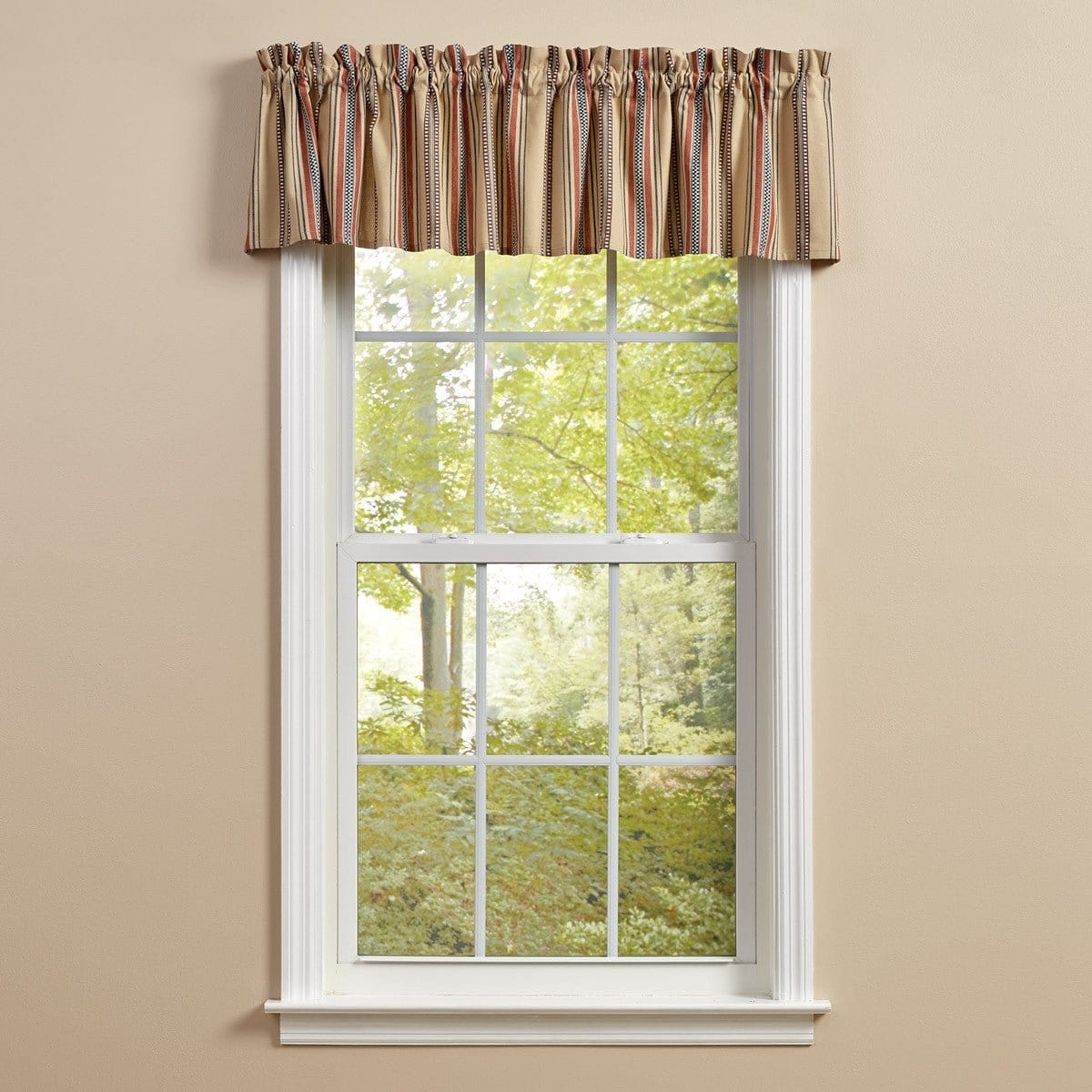 Chamois Stripe Valance Unlined-Park Designs-The Village Merchant
