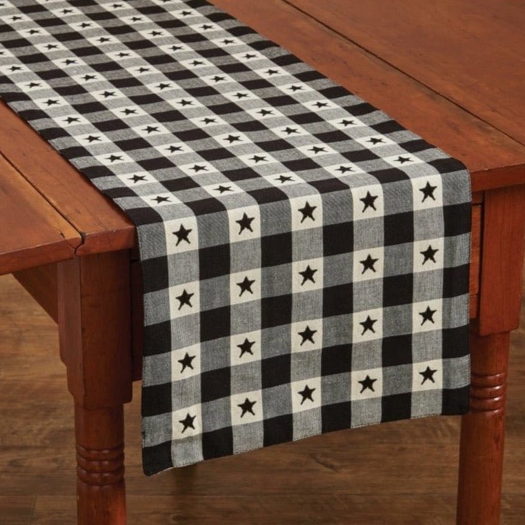 Checkerboard Star Table Runner 54&quot; Long-Park Designs-The Village Merchant