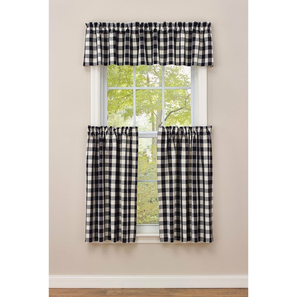 Checkerboard Star Valance Lined-Park Designs-The Village Merchant