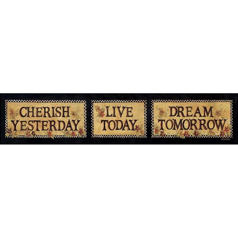 Cherish, Live, Dream By Lisa Hillaker Art Print - 6 X 36-Penny Lane Publishing-The Village Merchant