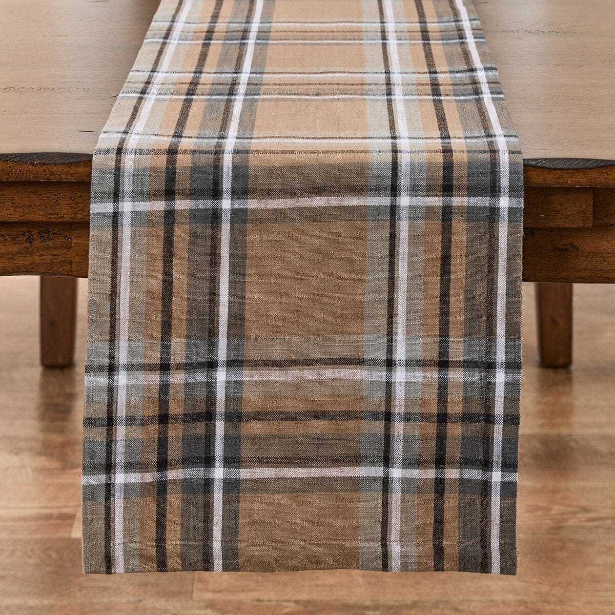 Chestnut Plaid Table Runner 72" Long