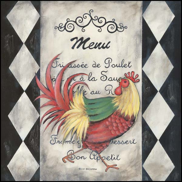 Chicken On The Menu III By Cat Bachman Art Print - 12 X 12-Penny Lane Publishing-The Village Merchant