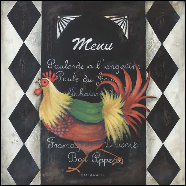 Chicken On The Menu IV By Cat Bachman Art Print - 12 X 12-Penny Lane Publishing-The Village Merchant