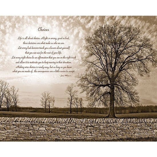Penny Lane Publishing Choices By Susie Boyer Art Print - 16 X 20