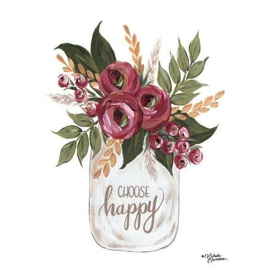 Choose Happy Flowers By Michele Norman Art Print - 12 X 16-Penny Lane Publishing-The Village Merchant