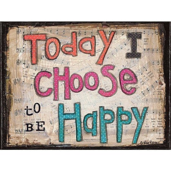 Penny Lane Publishing Choose To Be Happy By Lisa Larson Art Print - 12 X 16