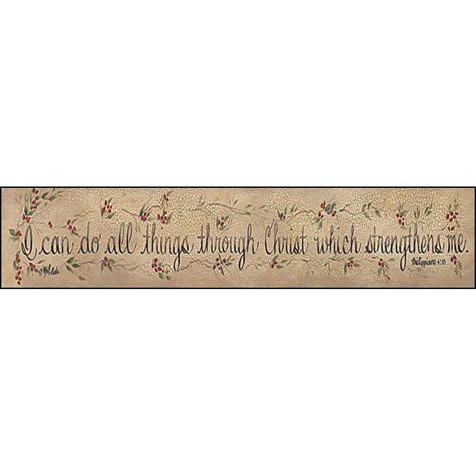Penny Lane Publishing Christ Strengthens Me By Gail Eads Art Print - 6 X 36