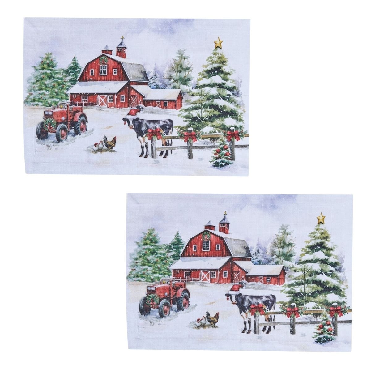 Christmas At The Farm Placemat Set of 2
