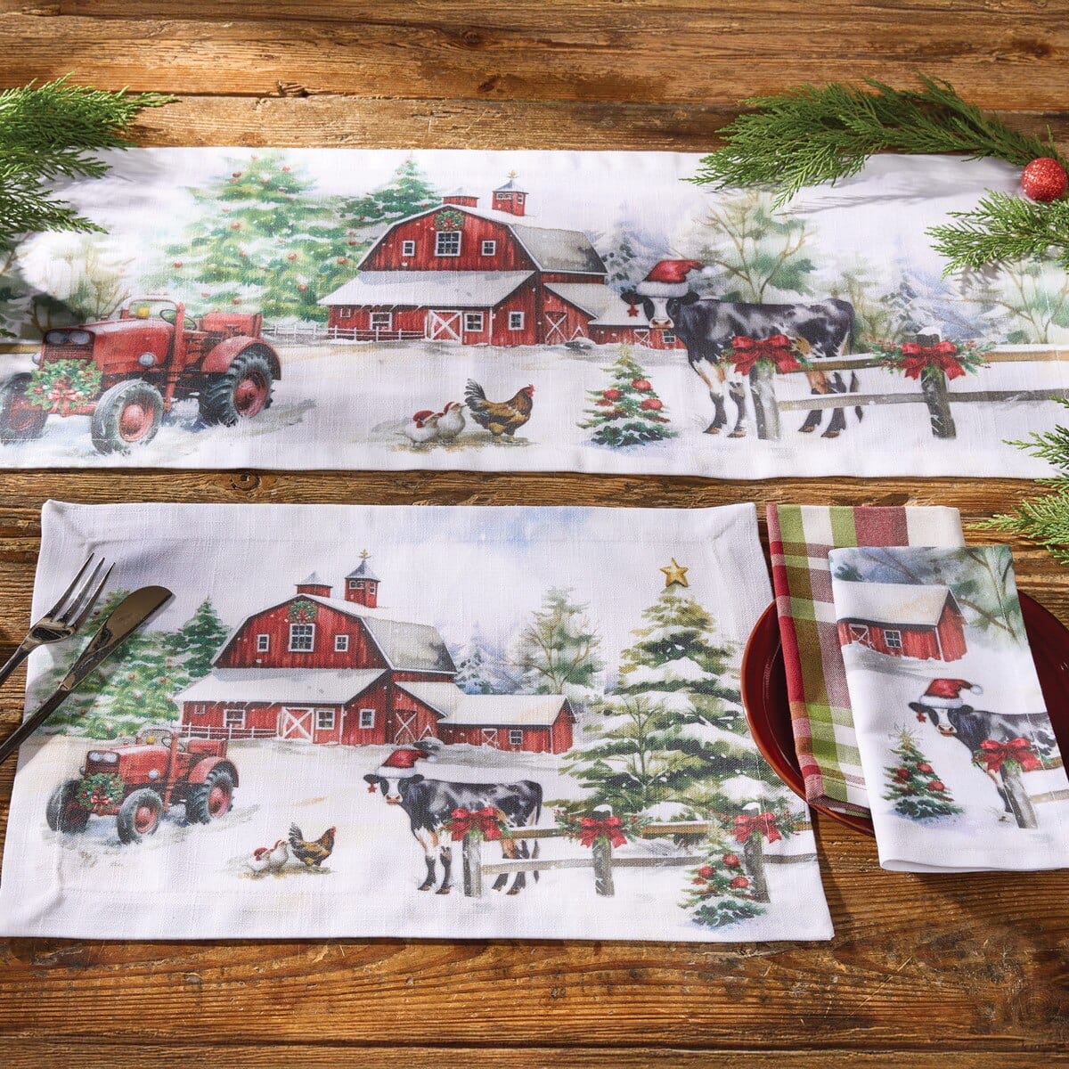 Christmas At The Farm Placemat Set of 2