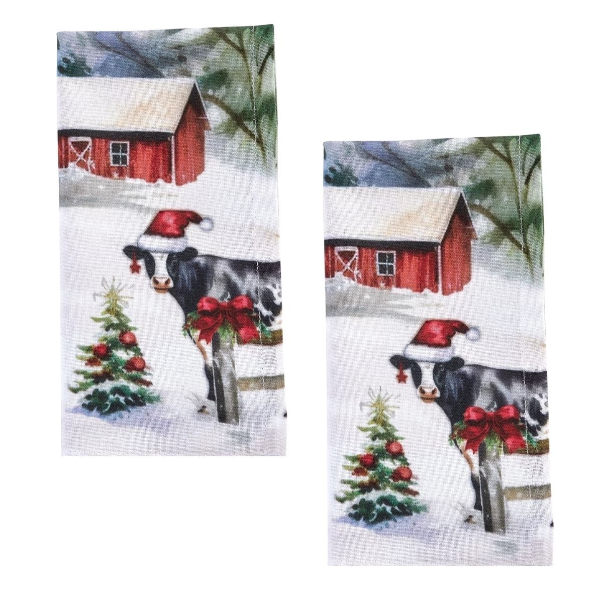 Christmas At The Farm Printed Napkin Set of 2
