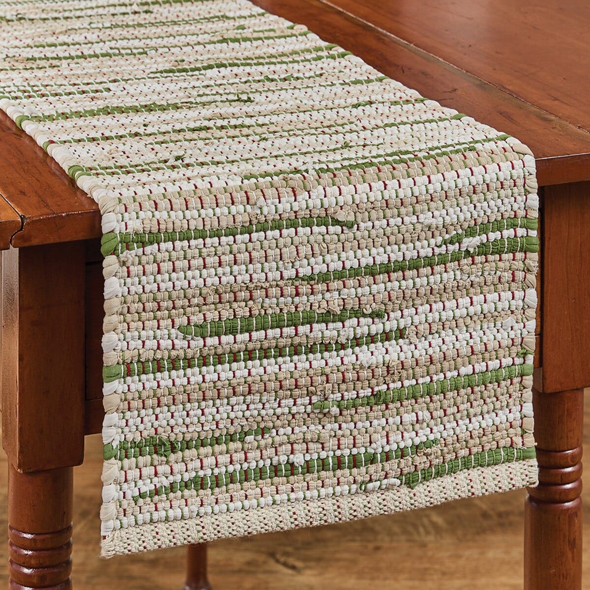 Christmas Barn Chindi Table Runner 54'' Long