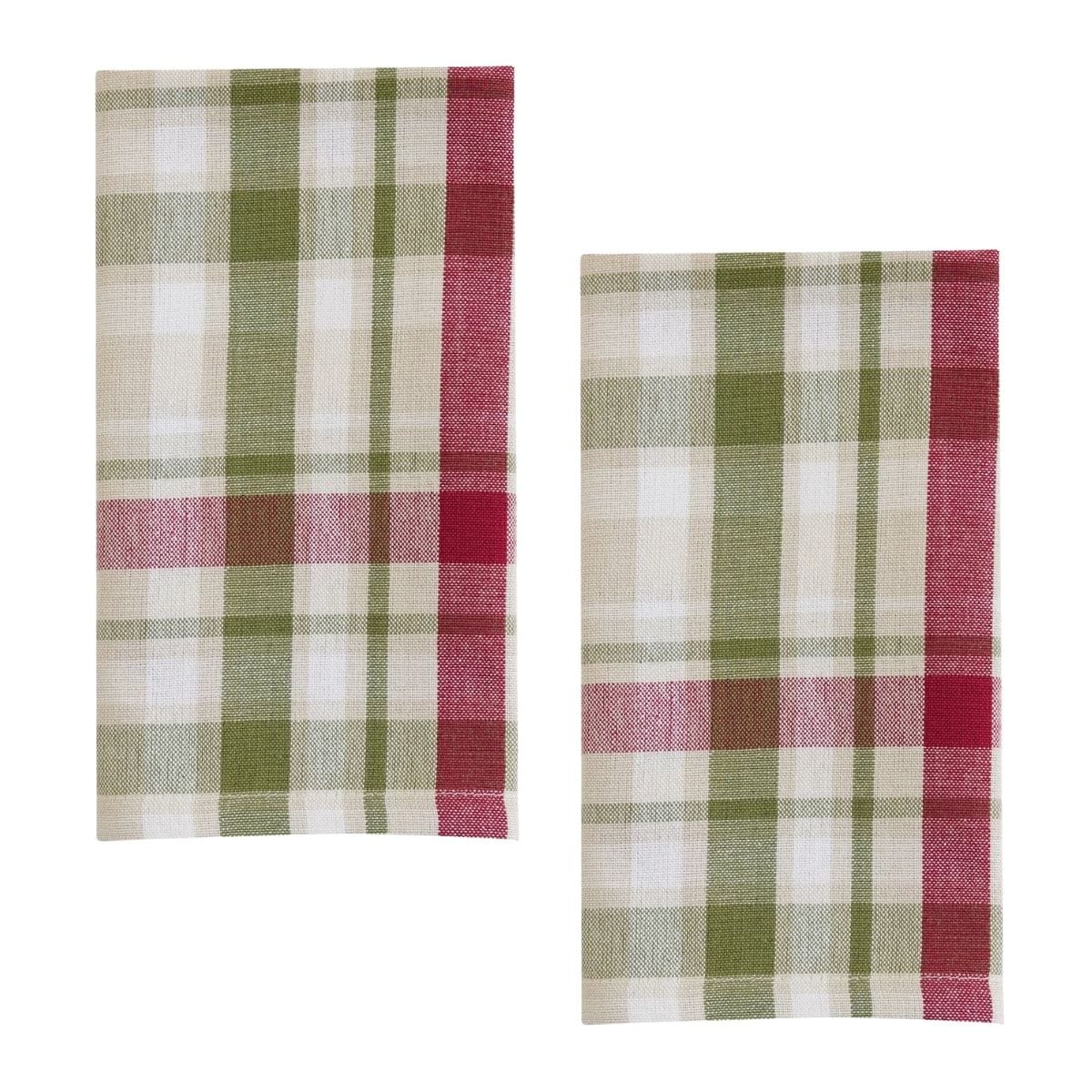 Christmas Barn Plaid Napkin Set of 2