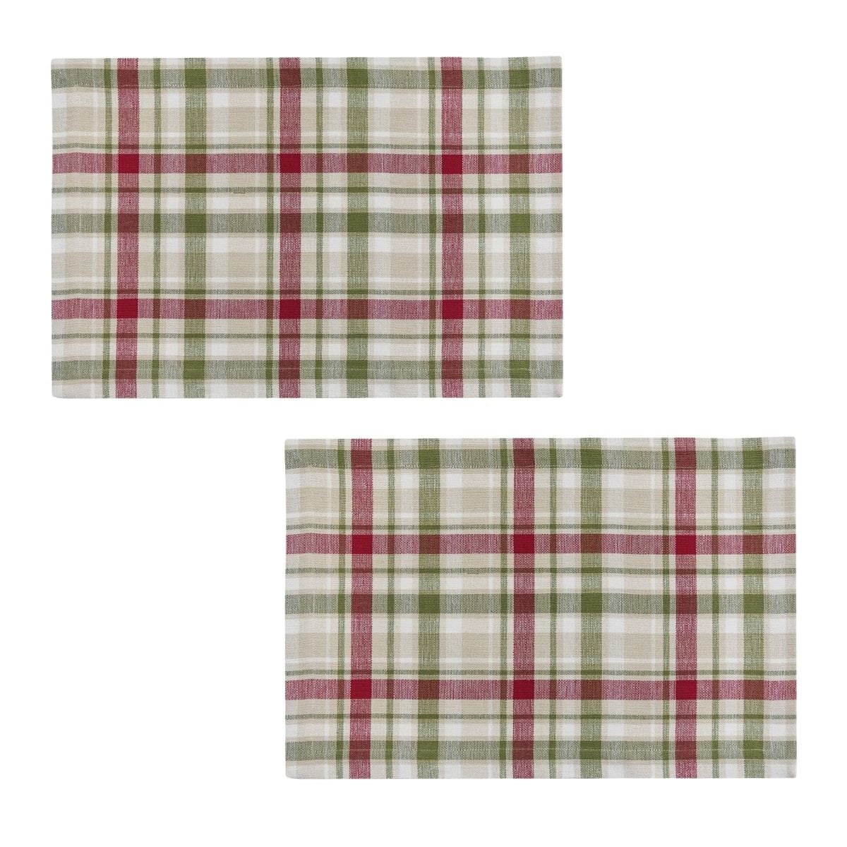 Christmas Barn Plaid Placemat Set of 2