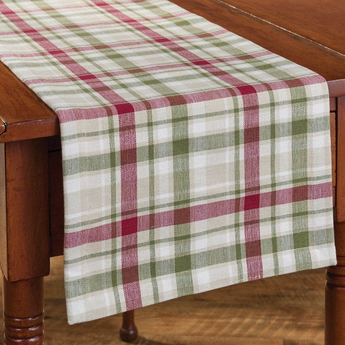 Christmas Barn Plaid Table Runner 36" Long