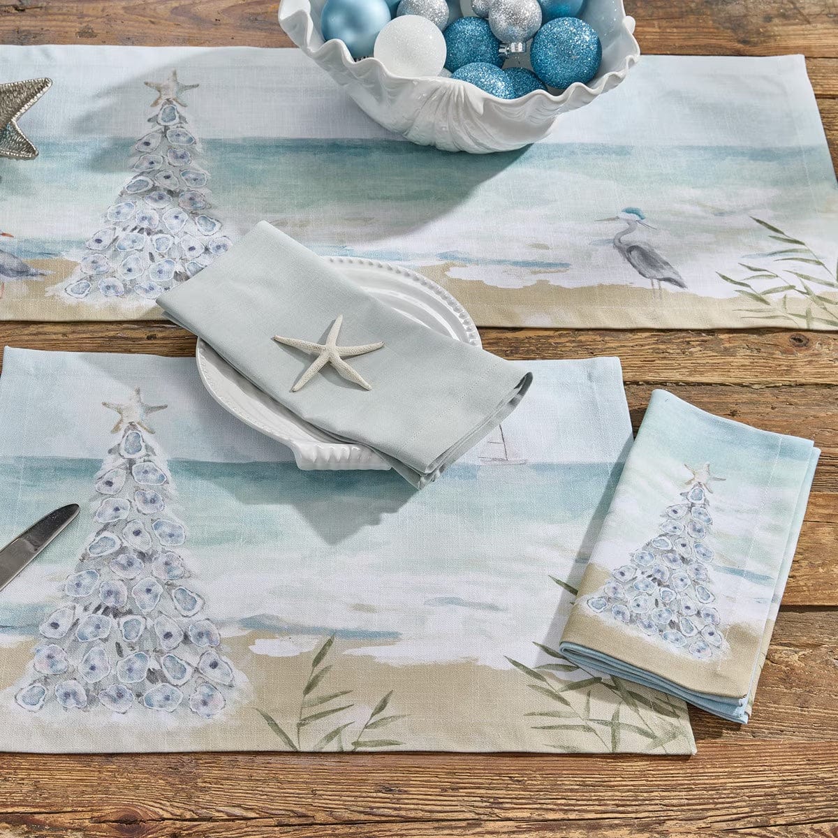 Christmas By The Sea Printed Napkin Set of 2