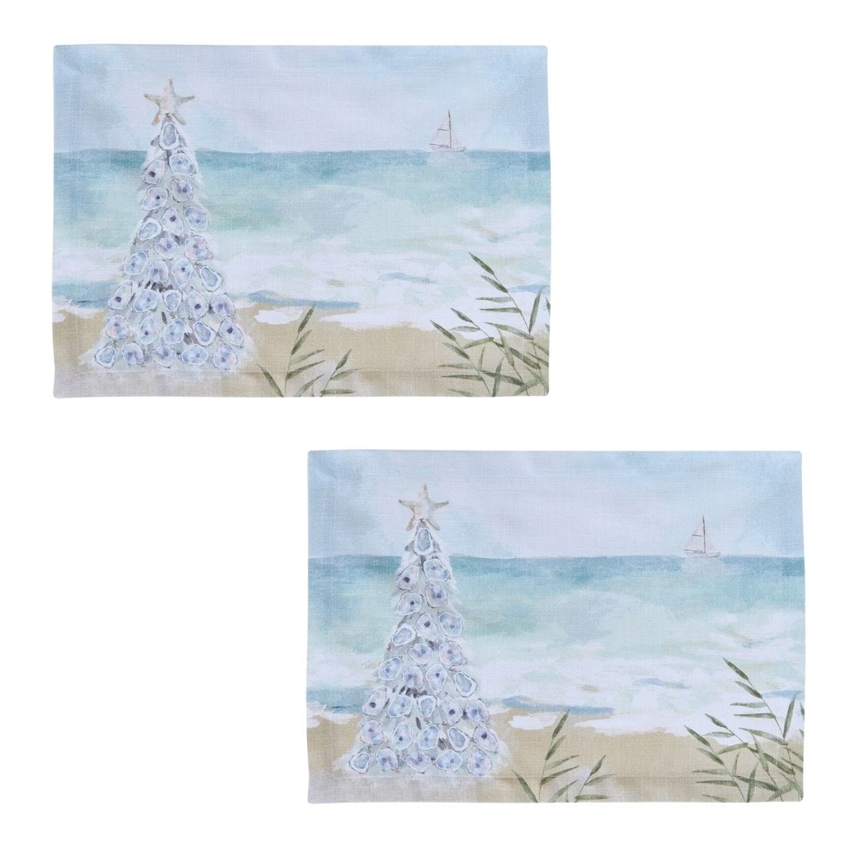 Christmas By The Sea Printed Placemat Set of 2