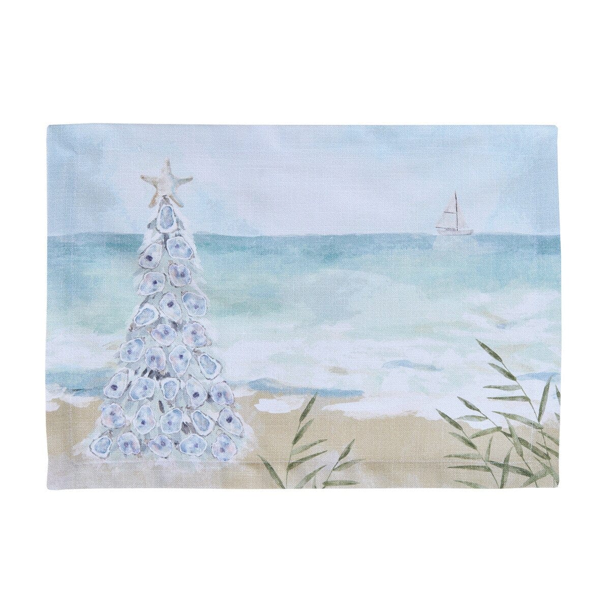 Christmas By The Sea Printed Placemat Set of 2