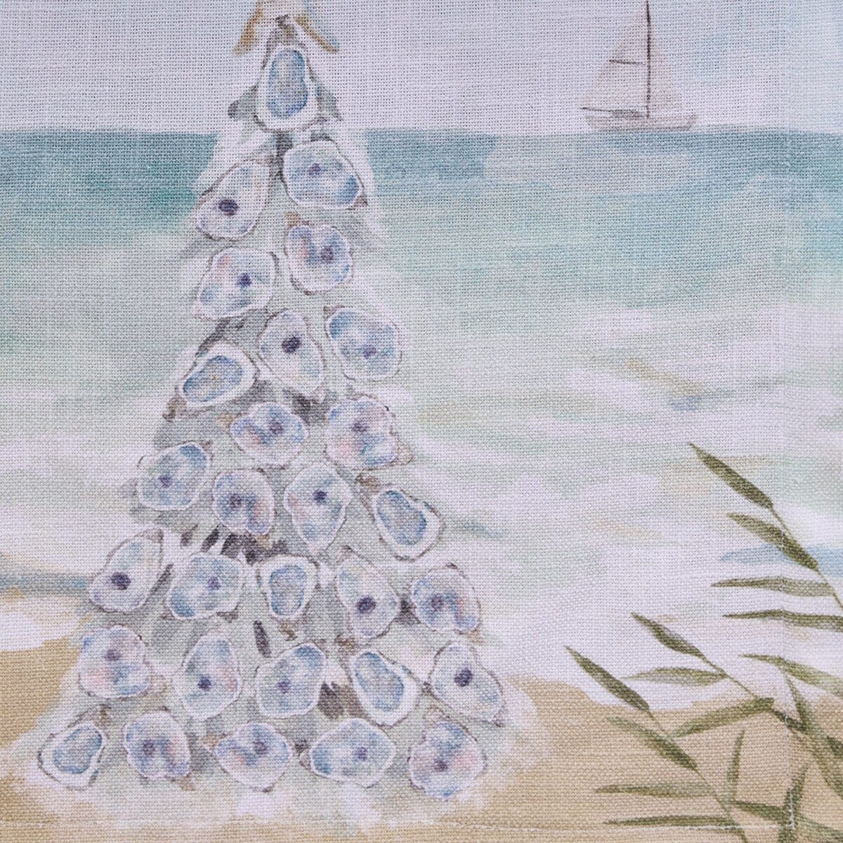 Christmas By The Sea Printed Table Runner 54'' Long