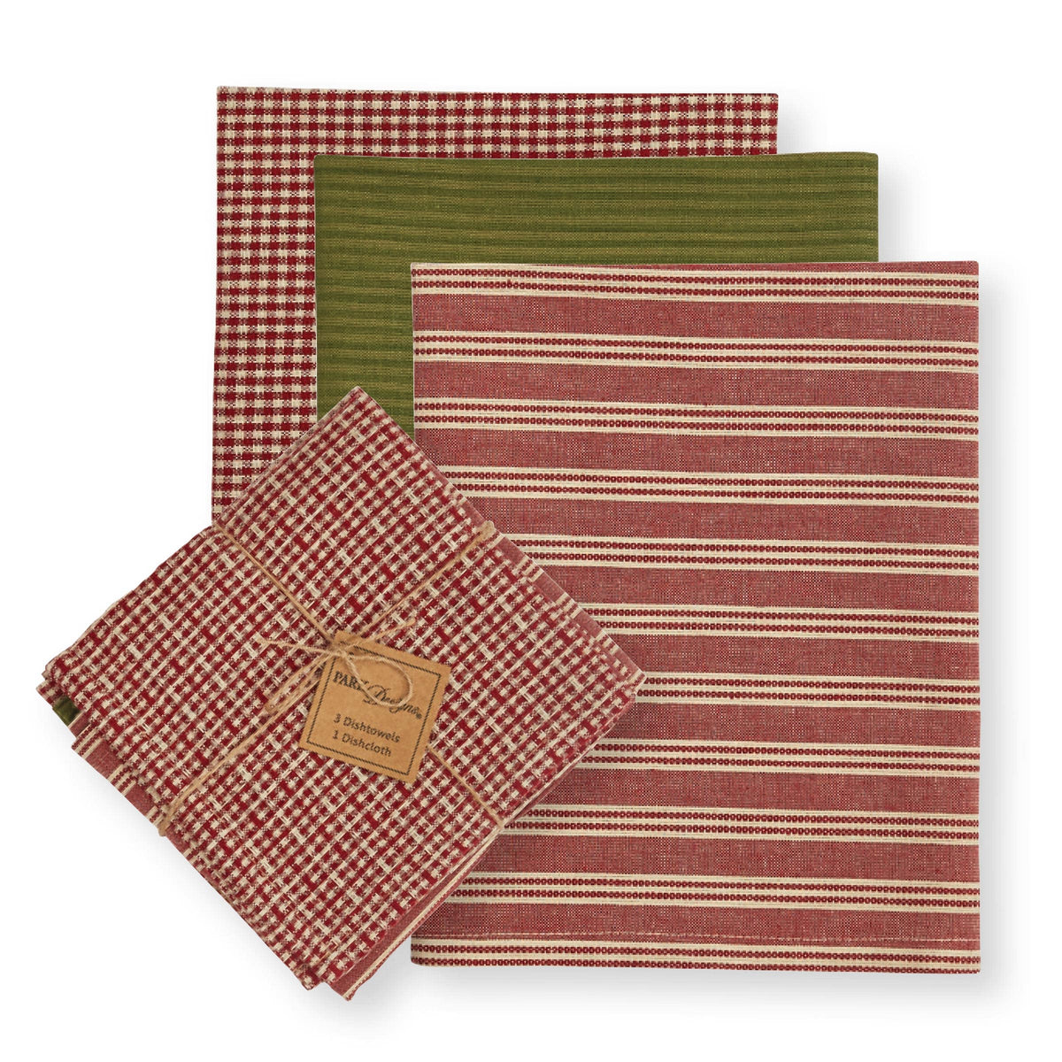 Christmas Memories Dishtowel &amp; Dishcloth Set 3 Dishtowel, 1 Dishcloth-Park Designs-The Village Merchant