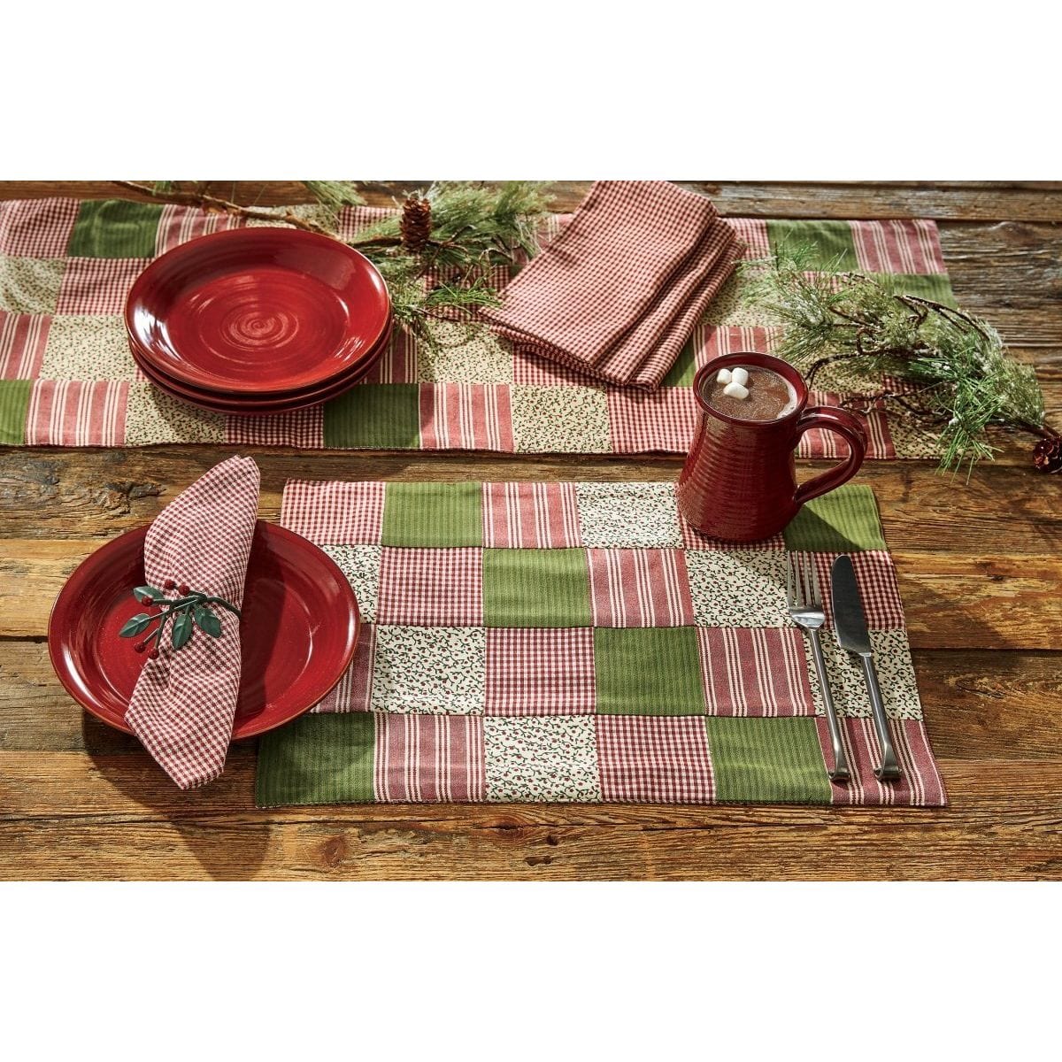 Christmas Memories Patchwork Table Runner 36" Long-Park Designs-The Village Merchant