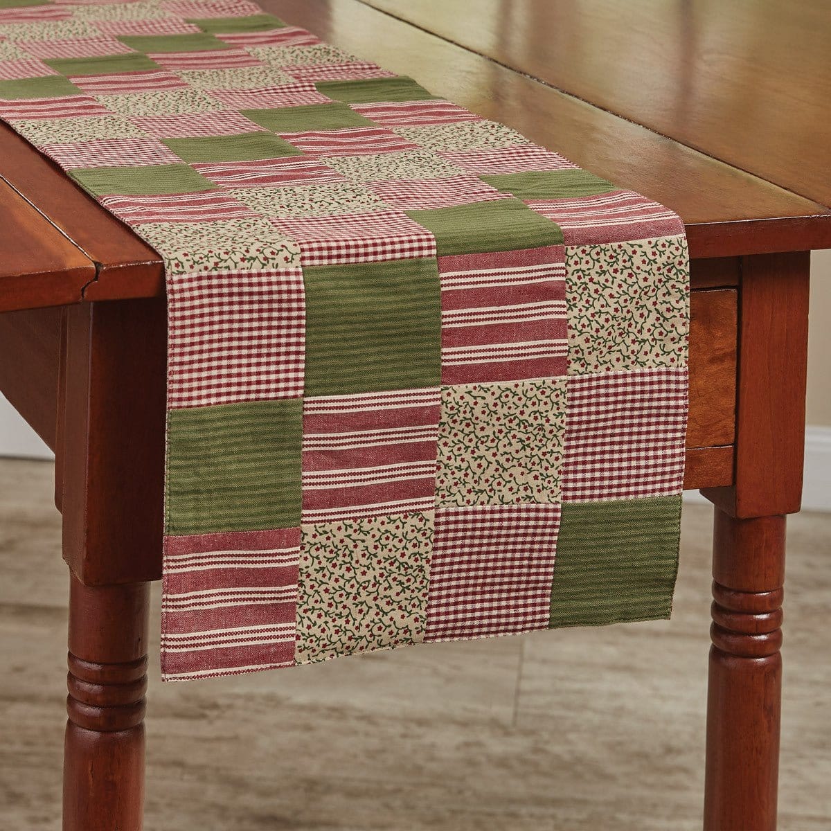 Christmas Memories Patchwork Table Runner 54'' Long-Park Designs-The Village Merchant