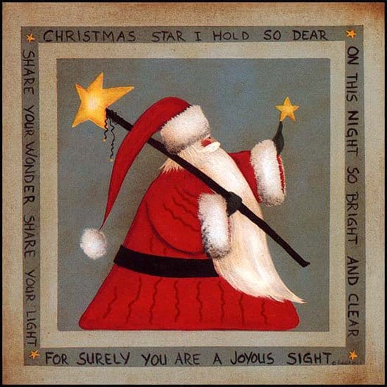 Christmas Star By Fiddlestix Art Print - 10 X 10-Penny Lane Publishing-The Village Merchant