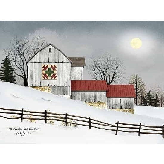 Penny Lane Publishing Christmas Star Quilt Block By Billy Jacobs Art Print - 12 X 16