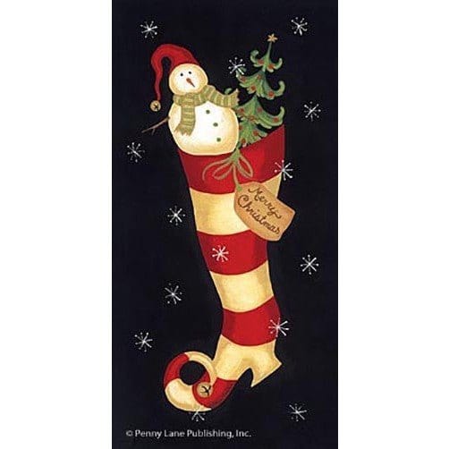 Christmas Stocking By Becca Barton Art Print - 8 X 16-Penny Lane Publishing-The Village Merchant