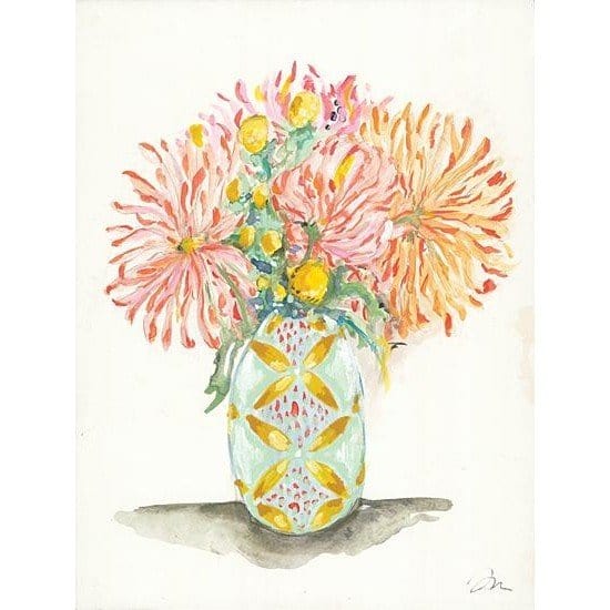 Penny Lane Publishing Chrysanthemums By Jessica Mingo Art Print - 12 X 16
