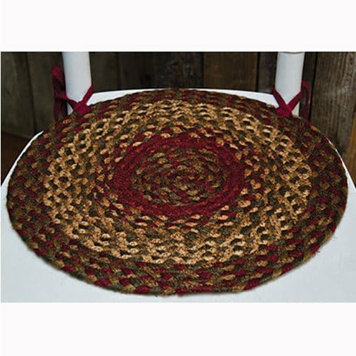Cinnamon Braided Chair Pad 15" Diameter Round-Craft Wholesalers-The Village Merchant