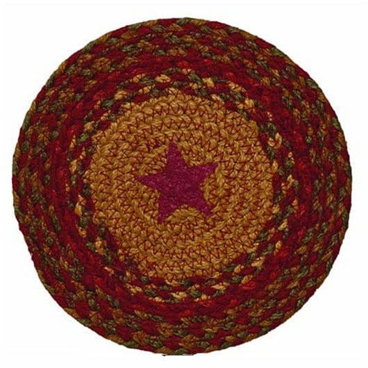 Cinnamon Star Braided Trivet Round-Craft Wholesalers-The Village Merchant