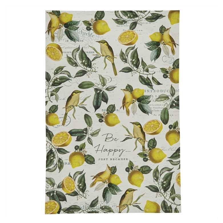 Citrus Curiosities Printed Be Happy Just Because Decorative Towel-Park Designs-The Village Merchant