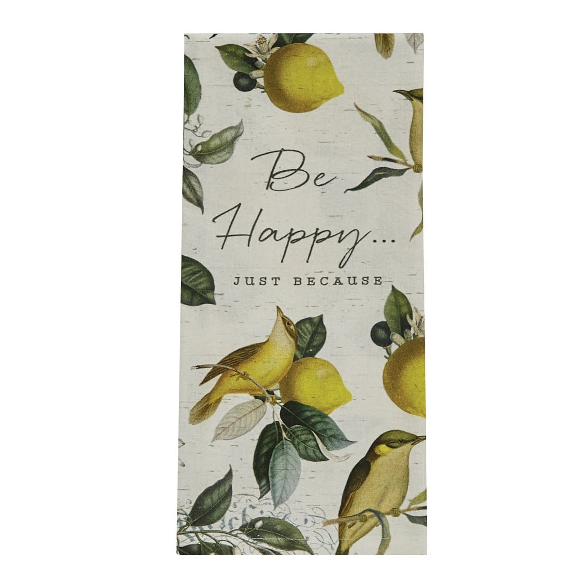 Citrus Curiosities Printed Be Happy Just Because Decorative Towel-Park Designs-The Village Merchant