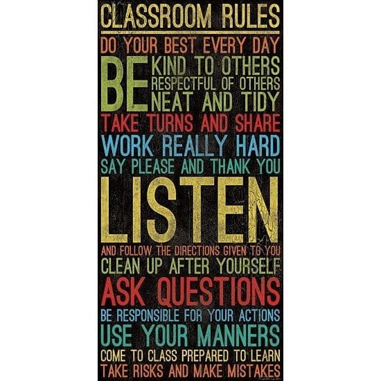 Classroom Rules By Dee Dee Reynolds Art Print - 9 X 18-Penny Lane Publishing-The Village Merchant