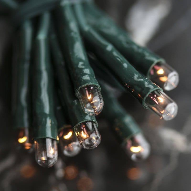 Clear Bulbs - Green Cord 140 Count Set - Multi Function Twinkle Light String / Set - Teeny Rice Bulbs-Wholesale Home Decor-The Village Merchant