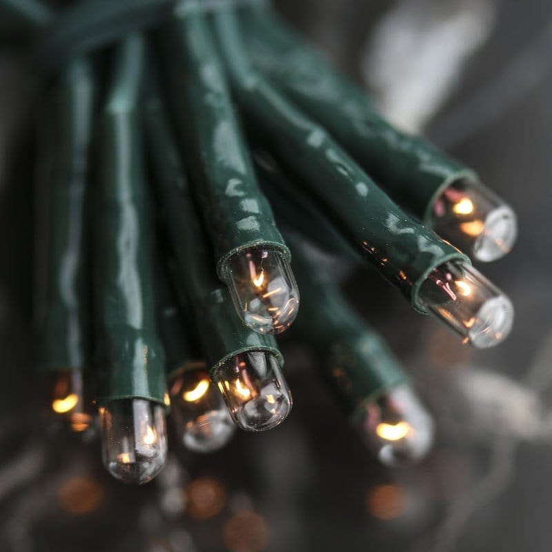 Clear Bulbs - Green Cord 20 Count Set Light String / Set - Teeny Rice Bulbs-Wholesale Home Decor-The Village Merchant