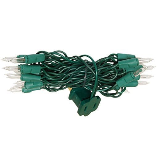 Clear Bulbs - Green Cord 35 Count Set Light String / Set - Miniature Bulbs-Wholesale Home Decor-The Village Merchant