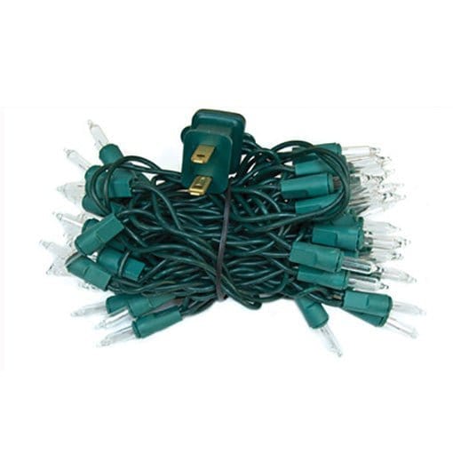 Clear Bulbs - Green Cord 50 Count Set Light String / Set - Miniature Bulbs-Wholesale Home Decor-The Village Merchant