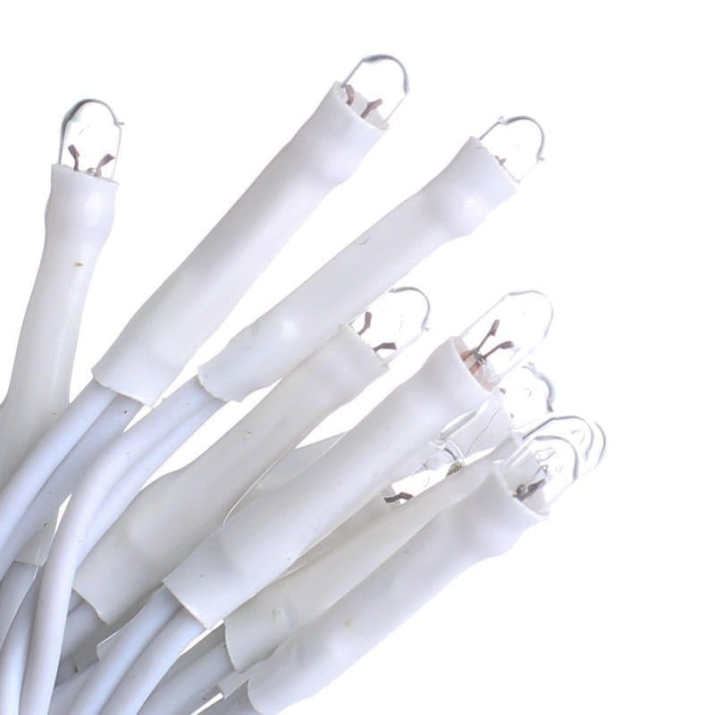 Clear Bulbs - White Cord 20 Count Set Light String / Set - Teeny Rice Bulbs-Craft Wholesalers-The Village Merchant
