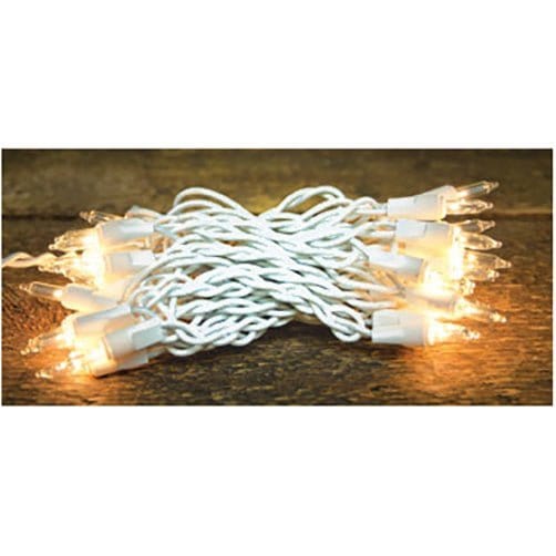 Clear Bulbs - White Cord 35 Count Set Light String / Set - Miniature Bulbs-Craft Wholesalers-The Village Merchant