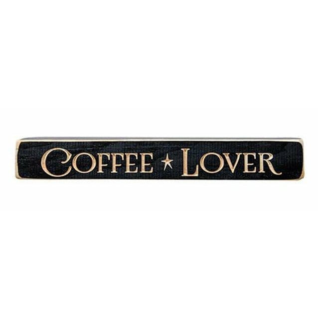 Coffee Lover Sign - Engraved Wood 12&quot; Long-Craft Wholesalers-The Village Merchant