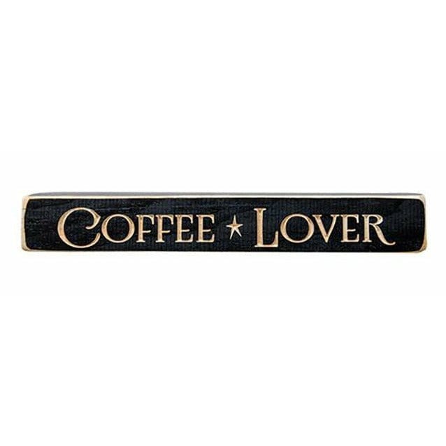 Coffee Lover Sign - Engraved Wood 12" Long-Craft Wholesalers-The Village Merchant