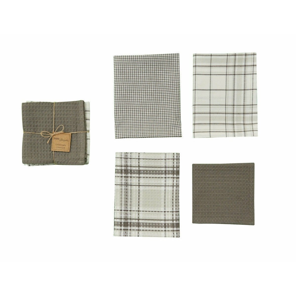 Park Designs Collin Dishtowel & Dishcloth Set 4 Pieces - 3 Dt & 1 Dc