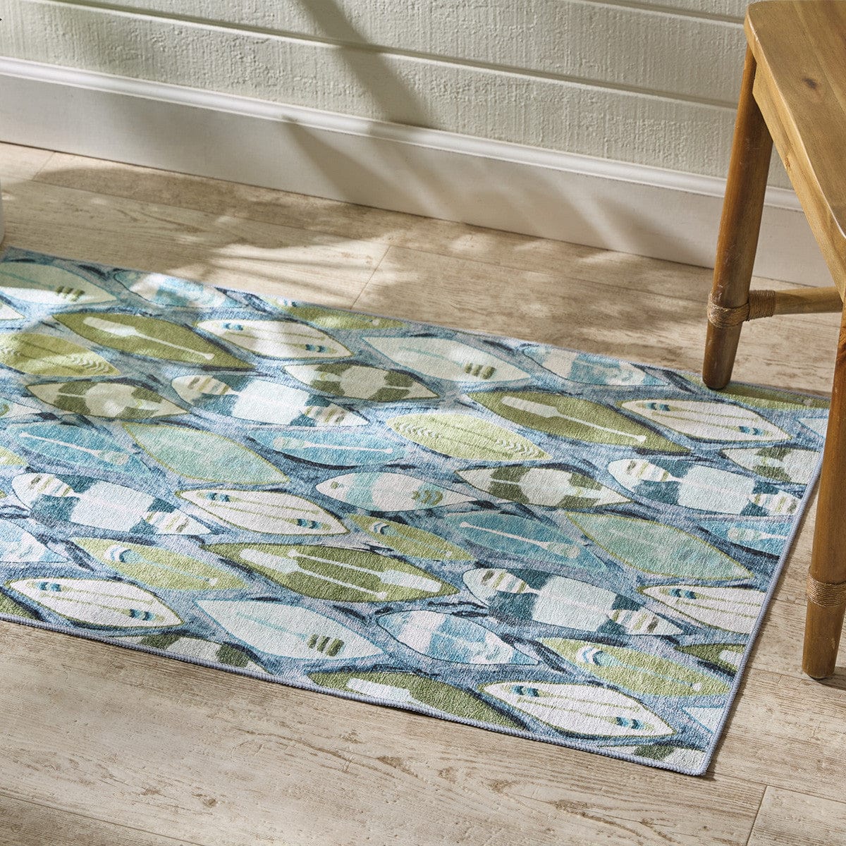 Colorful Canoes Printed Rug 24&quot; X 38&quot; Rectangle
